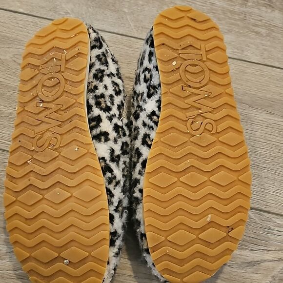 Toms Womens Alpargata Resident Egret Snow Leopard Fleece shoes - Picture 7 of 8